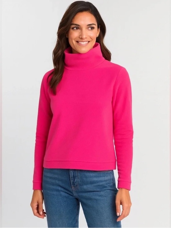 Dudley Stephens Tops - Dudley Stephens Park Slope Turtleneck Fleece Pullover Pink Medium